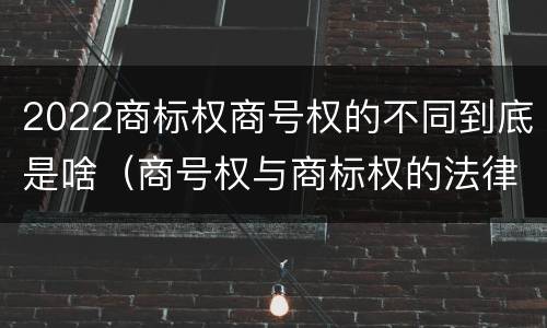 2022商标权商号权的不同到底是啥（商号权与商标权的法律冲突与解决）