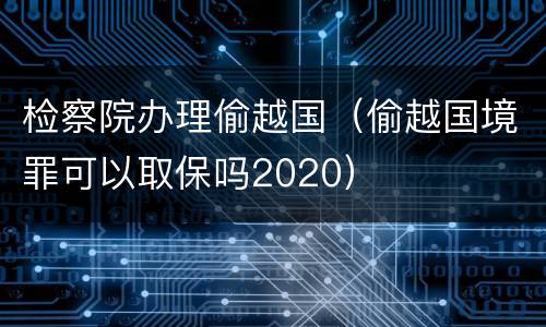 检察院办理偷越国（偷越国境罪可以取保吗2020）