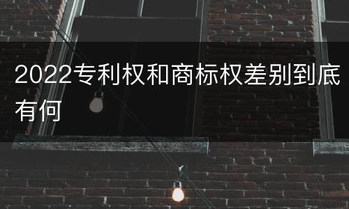 2022专利权和商标权差别到底有何