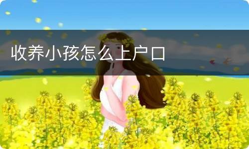 收养小孩怎么上户口