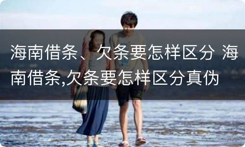 海南借条、欠条要怎样区分 海南借条,欠条要怎样区分真伪