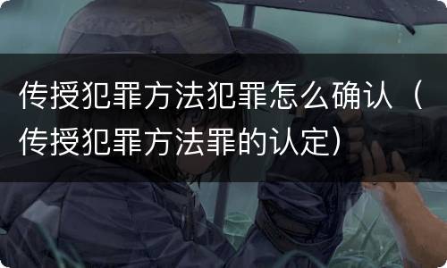 传授犯罪方法犯罪怎么确认（传授犯罪方法罪的认定）