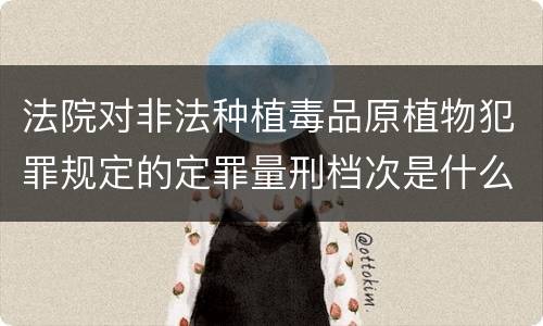 法院对非法种植毒品原植物犯罪规定的定罪量刑档次是什么样的