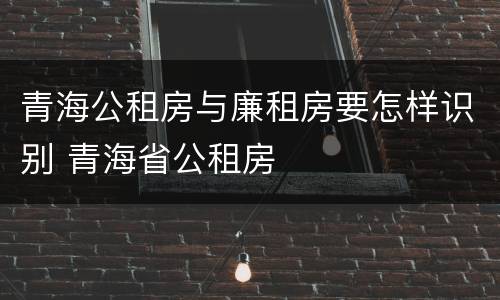 青海公租房与廉租房要怎样识别 青海省公租房