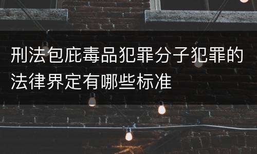 刑法包庇毒品犯罪分子犯罪的法律界定有哪些标准