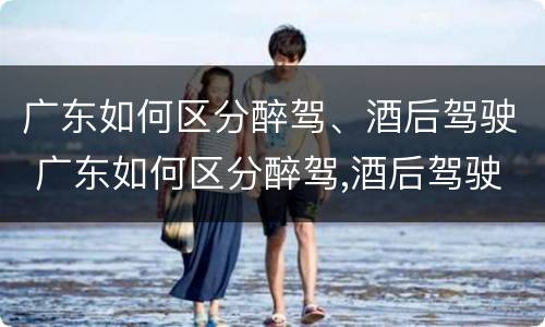 广东如何区分醉驾、酒后驾驶 广东如何区分醉驾,酒后驾驶和醉驾