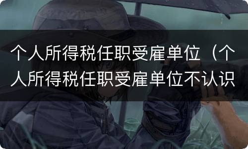 个人所得税任职受雇单位（个人所得税任职受雇单位不认识）