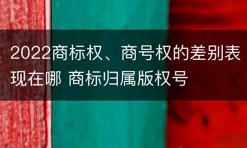 2022商标权、商号权的差别表现在哪 商标归属版权号