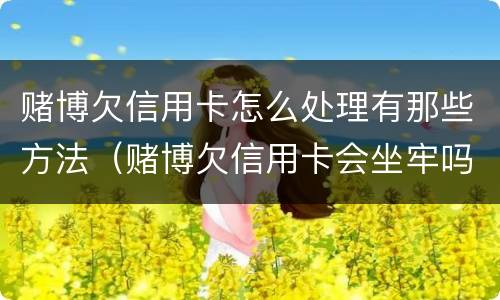 赌博欠信用卡怎么处理有那些方法（赌博欠信用卡会坐牢吗）