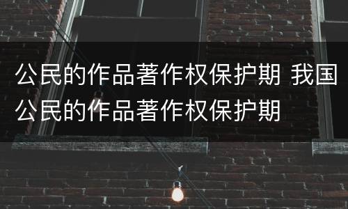 公民的作品著作权保护期 我国公民的作品著作权保护期