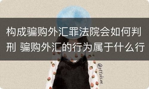 构成骗购外汇罪法院会如何判刑 骗购外汇的行为属于什么行为