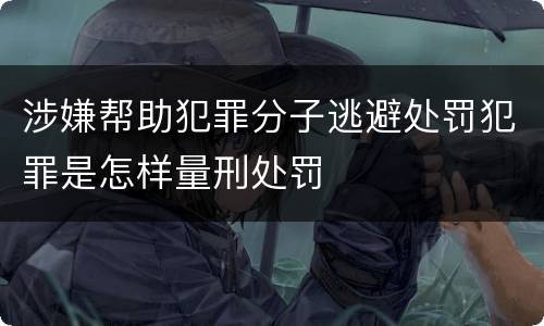 涉嫌帮助犯罪分子逃避处罚犯罪是怎样量刑处罚