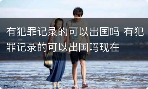 有犯罪记录的可以出国吗 有犯罪记录的可以出国吗现在
