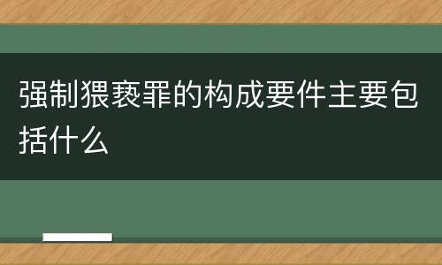 强制猥亵罪的构成要件主要包括什么