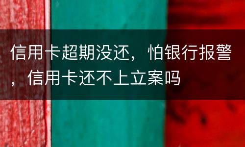 信用卡超期没还，怕银行报警，信用卡还不上立案吗