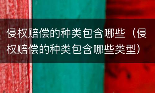 侵权赔偿的种类包含哪些（侵权赔偿的种类包含哪些类型）