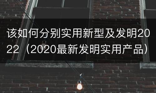 该如何分别实用新型及发明2022（2020最新发明实用产品）