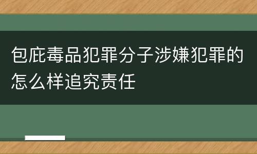 包庇毒品犯罪分子涉嫌犯罪的怎么样追究责任