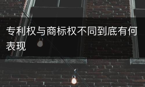 专利权与商标权不同到底有何表现