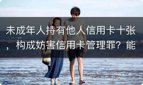 未成年人持有他人信用卡十张，构成妨害信用卡管理罪？能取保吗