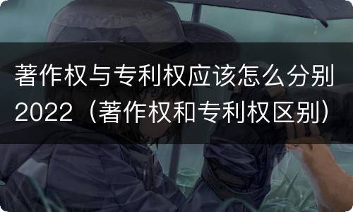 著作权与专利权应该怎么分别2022（著作权和专利权区别）
