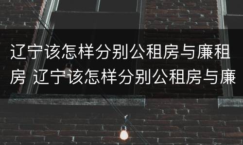 辽宁该怎样分别公租房与廉租房 辽宁该怎样分别公租房与廉租房的区别