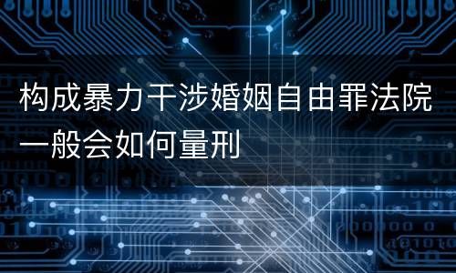 构成暴力干涉婚姻自由罪法院一般会如何量刑
