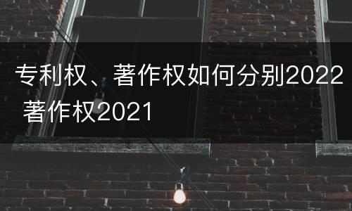 专利权、著作权如何分别2022 著作权2021