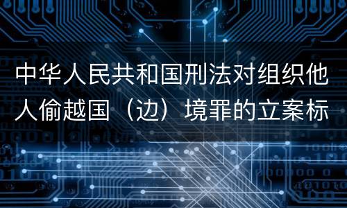 中华人民共和国刑法对组织他人偷越国（边）境罪的立案标准是什么