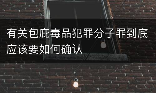 有关包庇毒品犯罪分子罪到底应该要如何确认