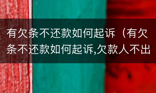 有欠条不还款如何起诉（有欠条不还款如何起诉,欠款人不出面怎么办）