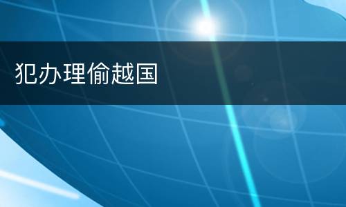 犯办理偷越国