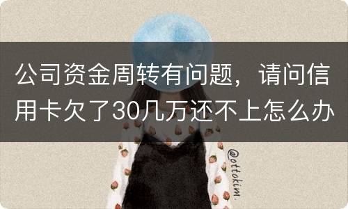 公司资金周转有问题，请问信用卡欠了30几万还不上怎么办