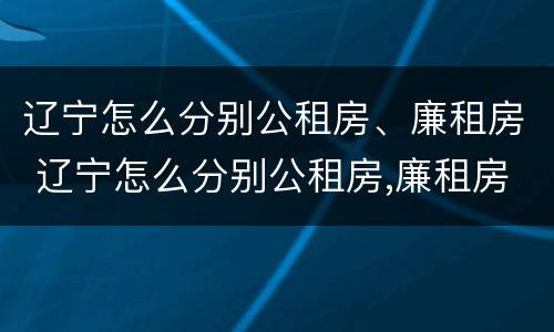 辽宁怎么分别公租房、廉租房 辽宁怎么分别公租房,廉租房和商品房