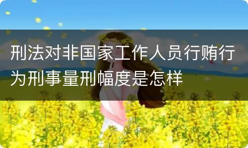 刑法对非国家工作人员行贿行为刑事量刑幅度是怎样