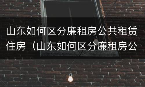 山东如何区分廉租房公共租赁住房（山东如何区分廉租房公共租赁住房和商品房）