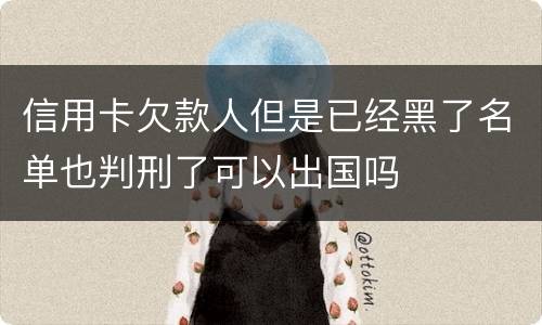 信用卡欠款人但是已经黑了名单也判刑了可以出国吗