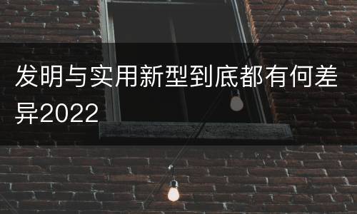 发明与实用新型到底都有何差异2022