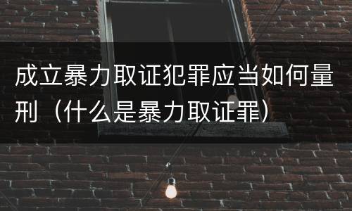 成立暴力取证犯罪应当如何量刑（什么是暴力取证罪）