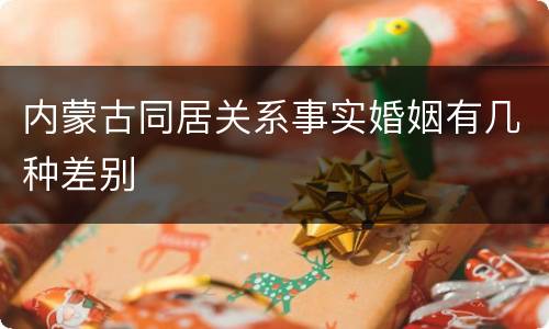 内蒙古同居关系事实婚姻有几种差别