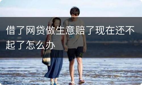 借了网贷做生意赔了现在还不起了怎么办