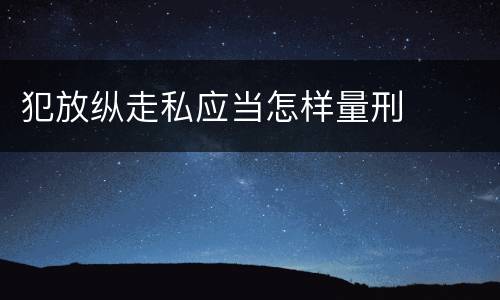 犯放纵走私应当怎样量刑