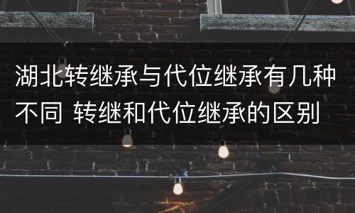 湖北转继承与代位继承有几种不同 转继和代位继承的区别