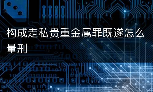 构成走私贵重金属罪既遂怎么量刑