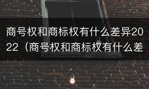 商号权和商标权有什么差异2022（商号权和商标权有什么差异2022年）