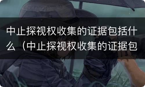 中止探视权收集的证据包括什么（中止探视权收集的证据包括什么）