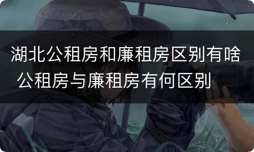 湖北公租房和廉租房区别有啥 公租房与廉租房有何区别