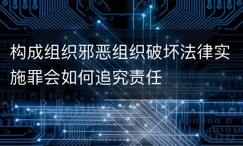 构成组织邪恶组织破坏法律实施罪会如何追究责任