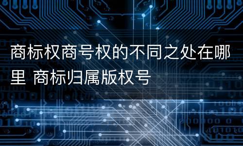 商标权商号权的不同之处在哪里 商标归属版权号