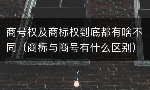 商号权及商标权到底都有啥不同（商标与商号有什么区别）
